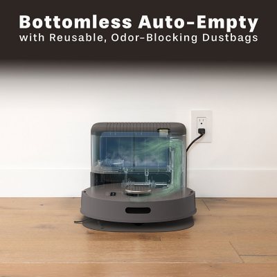 bObsweep Bio Self-Emptying Robot Vacuum & Mop with 100-Day Dock, and Activated Charcoal Odor Filtration, Made of Bio-Based Plastic - Sam's Club
