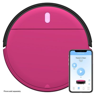 bObsweep Robot Vacuum and Mop for Carpets and Hard Floors, Pink