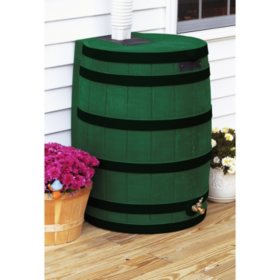 50-Gallon Darkened Ribs Rain Wizard Barrel, Assorted Colors