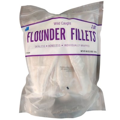 Wild Caught Flounder Fillets, Frozen (3 lbs.) Sam's Club