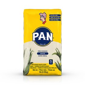 PAN Precooked White Cornmeal, 5 lbs.