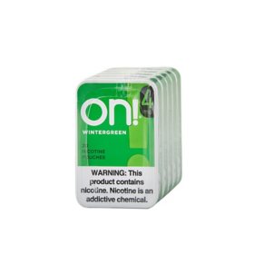 On! Wintergreen 4mg Oral Tobacco, 20 ct., 5 pk.