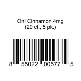 On! Cinnamon 4mg (20 ct., 5 pk.)