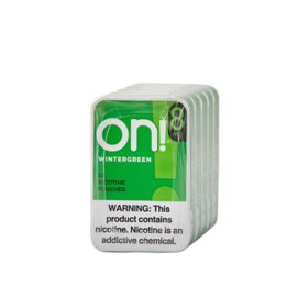 On! Wintergreen 8mg Oral Tobacco, 20 ct., 5 pk.