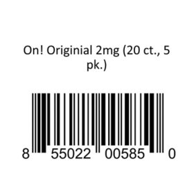 On! Originial 2mg (20 ct., 5 pk.)