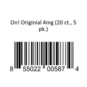 On! Originial 4mg 20 ct., 5 pk.