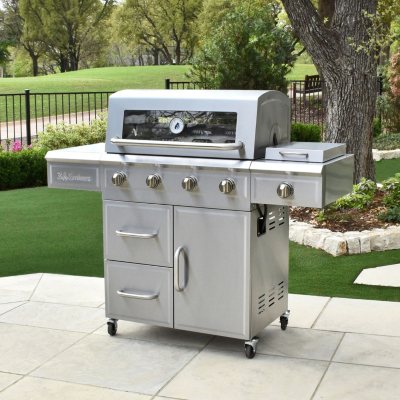 3 Embers 4-Burner Gas Grill with Radiant Embers Cooking System - Sam's Club