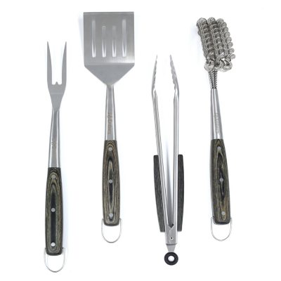 BARBECUE TOOL SET 3-Piece  Grill Brush,Spatula and Tongs  Stainless Steel