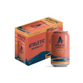 Athletic Brewing Free Wave Hazy IPA Non-Alcoholic Ale Beer, 12 fl. oz. can, 12 pk.