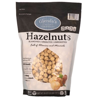 Glenda's Farmhouse Unsalted Unroasted Blanched Hazelnuts (26 oz.) Sam