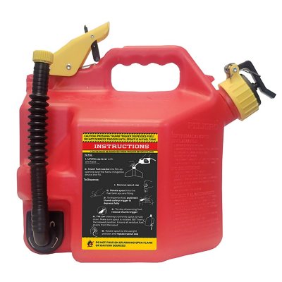 SureCan 5 Gallon Gasoline Type II Safety Can Red with Flexible Rotating  Spout SUR5SFG2 - The Home Depot