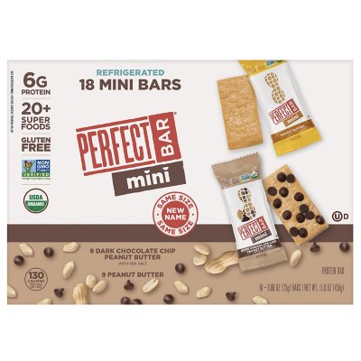 Perfect Bar Protein Bar, Dark Chocolate Chip Peanut Butter with Sea Salt - 8 pack, 2.3 oz bars