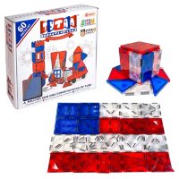 Tytan Magnetic Red White Blue Learning Tiles - 60 Pieces