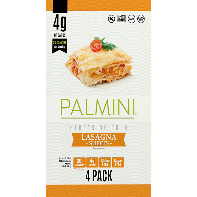 Palmini Hearts of Palm Lasagna Sheets 12 oz., 4 pk.