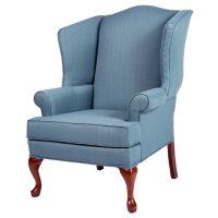 Ellis Colonial Blue Wingback Chair