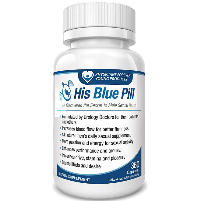His Blue Pill - Total Solution for Men's Daily Sexual Health (90 Day Supply)