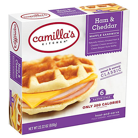 Camilla S Kitchen Ham Cheese Waffle 6 Ct Sam S Club