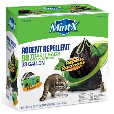 Mint-X Rodent Repellent Trash Bags - Black, 100 Ct - 43x47 X-Heavy - Dutch  Goat