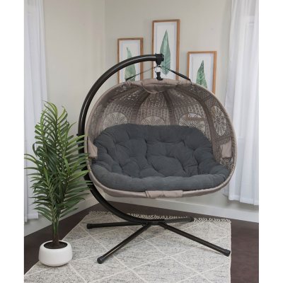 Hanging egg chair with stand sam's club sale