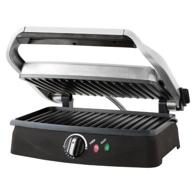 Cook's Essentials Stainless Steel Contact Grill& Panini Maker ,Black