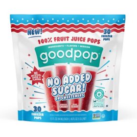 GoodPop 100% Fruit Juice Freezer Pops, 1.5 fl. oz., 30 pk.