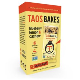 Taos Bakes Snack Bars, Blueberry Lemon Cashew (1.8 oz., 10ct.)