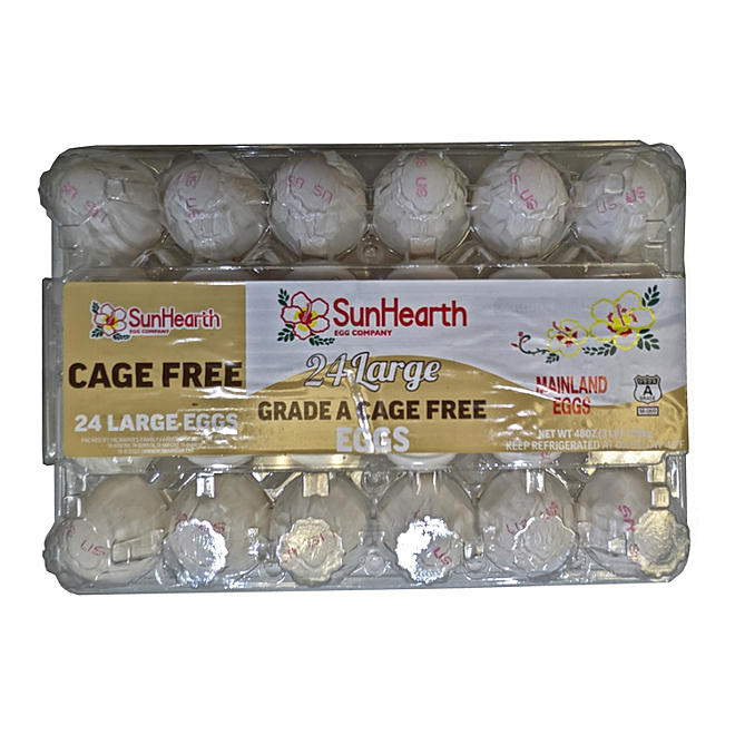 SunHearth Cage Free White Large Eggs 24 ct.