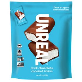 UnReal Dark Chocolate Coconut Bars, Mini, 11.1 oz.