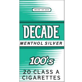 Decade Silver Menthol 100's Box (20 ct., 10 pk.)