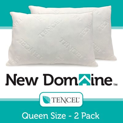 New Domaine Shredded Memory Foam Pillows With Tencel Cover Queen Size 2 Pack Sam S Club