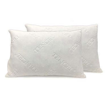 New Domaine Shredded Memory Foam Pillows with Tencel Cover – Standard Size 2-Pack