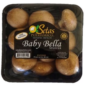 Mushrooms of Puerto Rico Whole Baby Bella Mushrooms 20 oz.