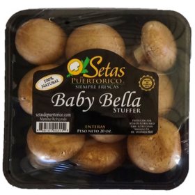 Mushrooms of Puerto Rico Whole Baby Bella Mushrooms (20 oz.)