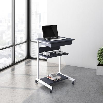 Standing desk on wheels store with storage