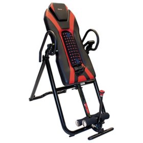 Health Gear 6.9 Deluxe Inversion Table With Removable Full Back Heat and Massage Pad