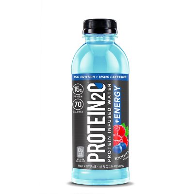 Protein2o 15g Whey Protein Infused Water Plus Energy Variety Pack, 16.9 oz Bottle (Pack of 12)