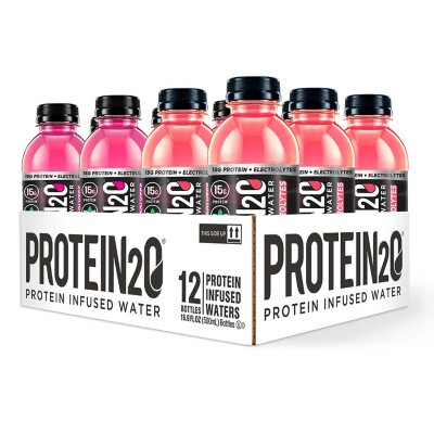 Protein2o 20g Whey Protein Isolate +Electrolytes Drink, Variety Pack, 16.9  fl oz (Pack of 12) 