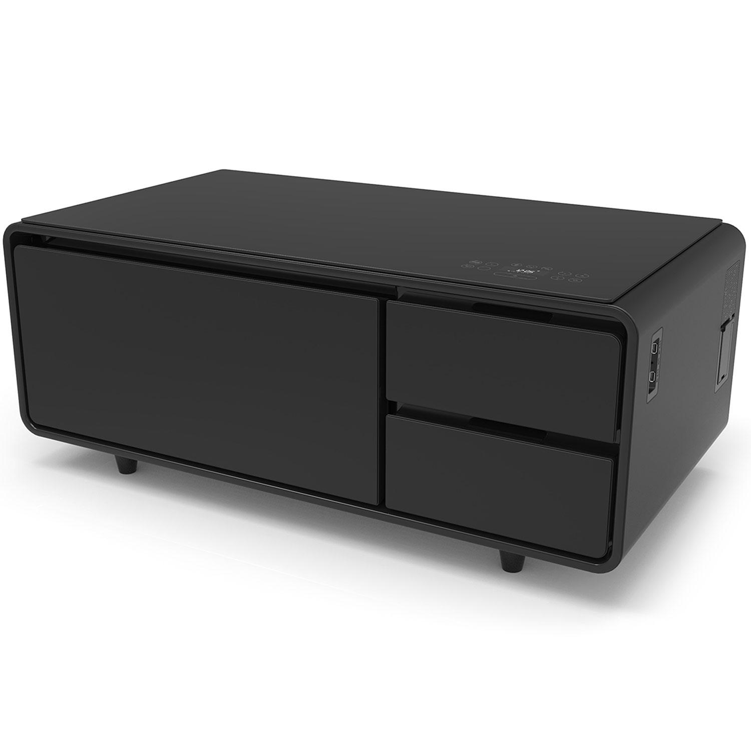 Sobro Smart Coffee Table with Refrigerator Drawer, Bluetooth Speakers
