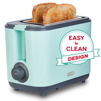 Dash mini one-slice toaster oven in aqua