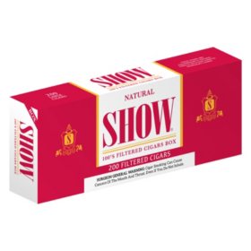Show Natural Filtered Cigars 100's 20 ct., 10 pk.