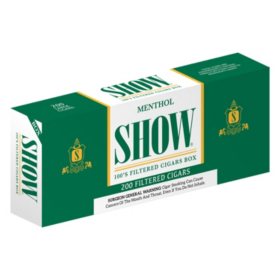 Show Menthol Filtered Cigars 100's Box 20 ct., 10 pk.
