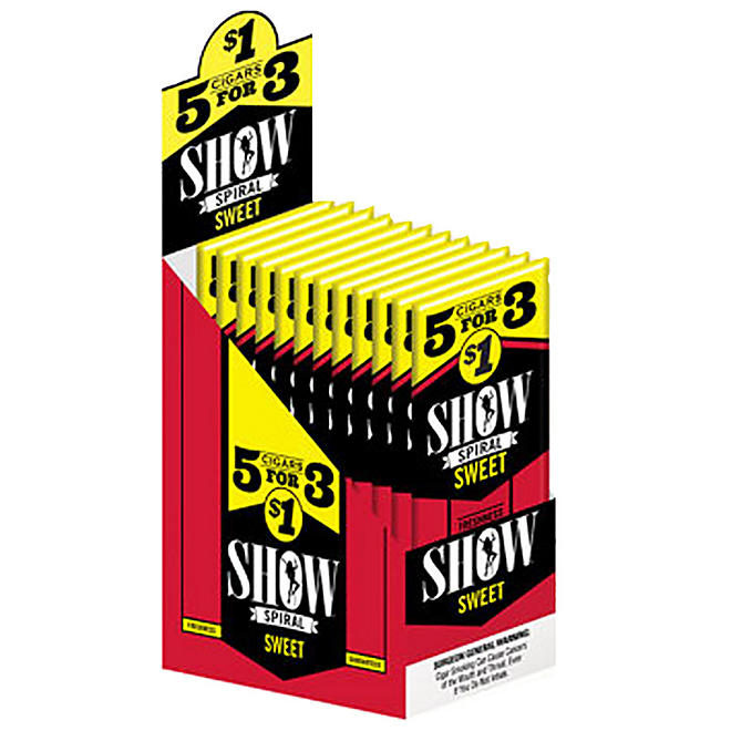 Show Spiral Sweet Cigars Pre-Priced (5 ct., 15 pk.)