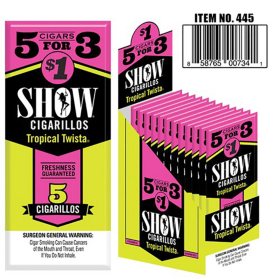 Show Cigarillos Tropical Twista, Pre-priced 5 for $1 (5 ct., 15 pk.)