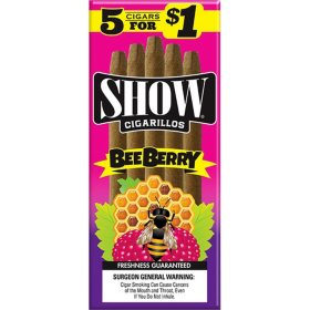 Show Cigarillos, Bee Berry, Pre-Priced 5 cigarillos for $1.00, 15 pk.