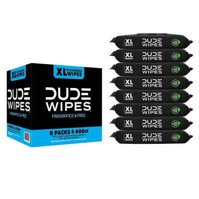 dude wipes flushable wet wipes 48 count dispenser, unscented wet wipes