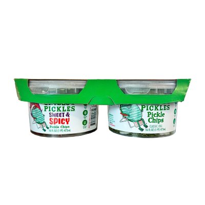 Grillo's Pickles Pickle Chips Party Pack Variety, 1 lb., 2 pk. Sam's Club