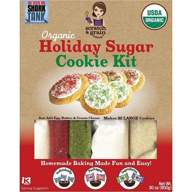 Scratch & Grain Baking Co. Organic Holiday Sugar Cookie Kit (30 oz.)