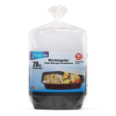 Airtight Microwave Safe Stackable Meal Prep Containers (25 CT)