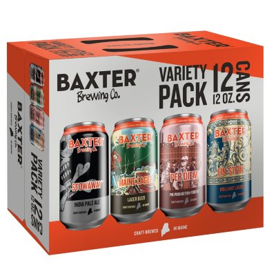 Baxter Ale and Lager Beer Variety Pack, 12 fl. oz. can, 12 pk.