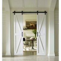 Four Seasons Outdoor Products Split Barn Door, Classic White Board and Batten (Select Sizes)
